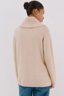 Cortefiel Camisolas-Jersey punto lentejuelas Tostado