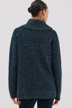 Cortefiel Camisolas-Jersey punto lentejuelas Azul