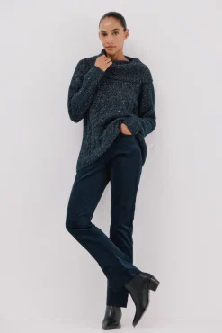 Cortefiel Camisolas-Jersey punto lentejuelas Azul