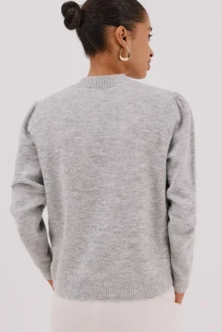 Cortefiel Camisolas-Jersey punto perlas Cinzento