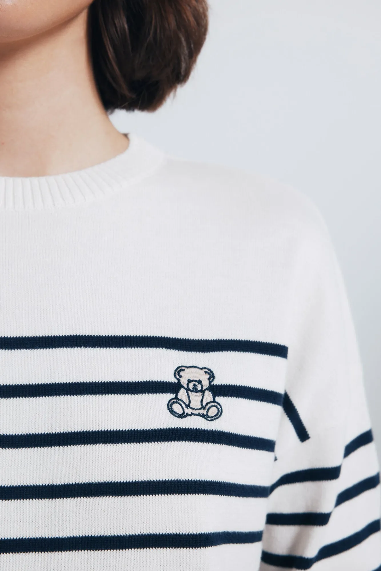 Springfield Camisolas-Jersey riscas combinado com bordado vison