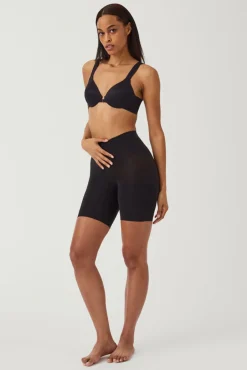 Spanx Roupa Interior-Lange Shorts mittlere Kompression Nude preto