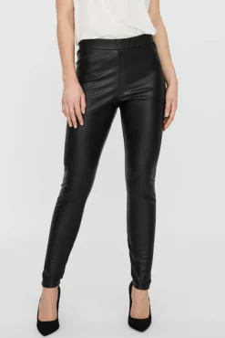 Vero Moda Calças-Leggings de polipele Preto