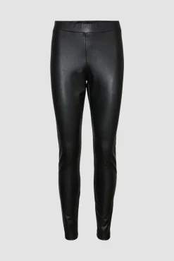 Vero Moda Calças-Leggings de polipele Preto