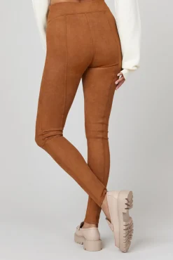 Spanx Calças-Leggings moldadoras efeito camurça vison