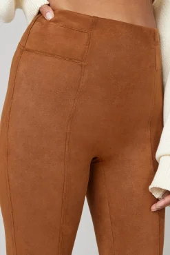 Spanx Calças-Leggings moldadoras efeito camurça vison