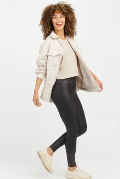 Spanx Calças-Leggins reductores efecto cuero preto