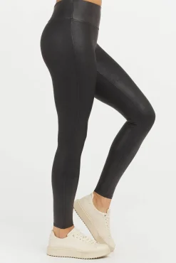 Spanx Calças-Leggins reductores efecto cuero preto
