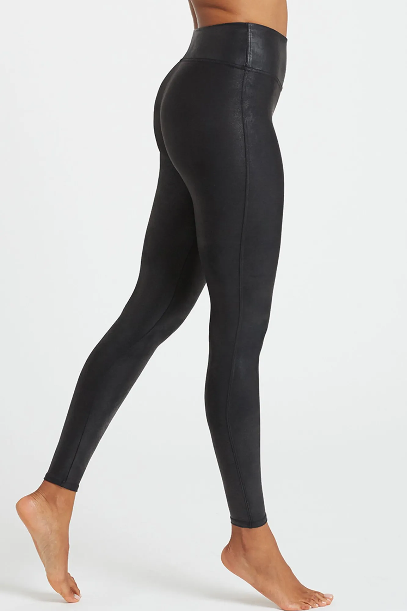 Spanx Calças-Leggins reductores efecto cuero preto