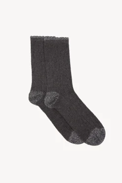 Hoss Intropia Meias-Leila. Meias vazadas de lurex Cinzento