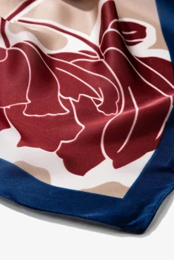 Vilanova Cachecol-Lenço de cetim com estampado floral Multicolorido