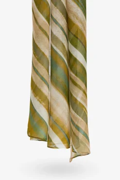 Vilanova Cachecol-Lenço Estampado com Efeito Linho bege