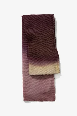 Vilanova Cachecol-Lenço Plissado com Estampado Gradiente rosa