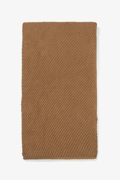 Vilanova Cachecol-Lenço retangular plissado Tostado
