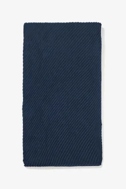 Vilanova Cachecol-Lenço retangular plissado Azul