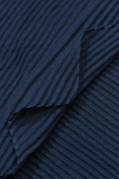 Vilanova Cachecol-Lenço retangular plissado Azul