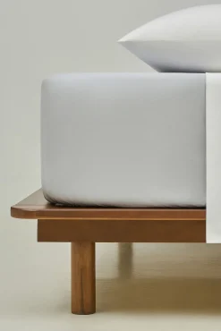 Bassols Conjuntos De Roupa De Cama-Lençol de algodão com elástico de 200 fios Cinzento