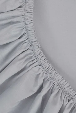 Bassols Conjuntos De Roupa De Cama-Lençol de algodão com elástico de 200 fios Cinzento