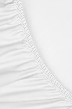 Bassols Conjuntos De Roupa De Cama-Lençol de algodão com elástico de 200 fios Branco