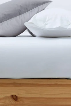 Textura Conjuntos De Roupa De Cama-Lençol de baixo algodão percal. Cama 80-90 cm. branco