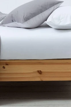 Textura Conjuntos De Roupa De Cama-Lençol de baixo algodão percal. Cama 80-90 cm. branco