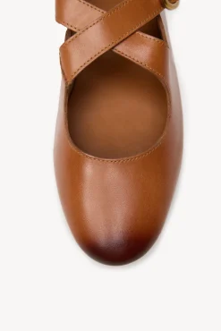 Hoss Intropia Sabrinas|Calçado De Couro-Lera. Bailarinas de pele cruzadas Castanho