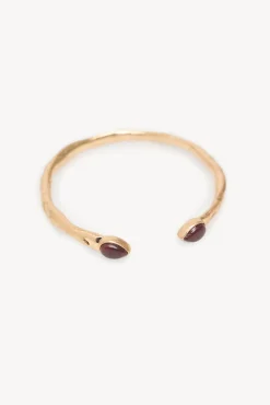 Hoss Intropia Joalharia E Bijuteria-Leslie. Pulseira de pedra banhada a ouro Beige