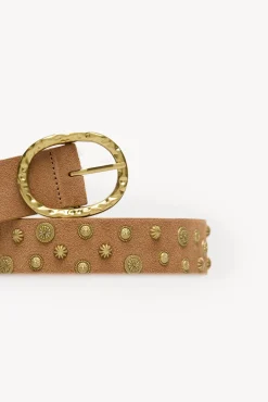 Hoss Intropia Cintos-Liana. Cinto de croute com tachas Castanho