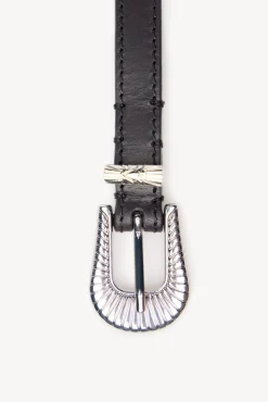 Hoss Intropia Cintos-Liez. Cinto de pele com duas voltas Preto