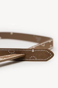 Hoss Intropia Cintos-Lisa. Cinto de croute com cristais Castanho