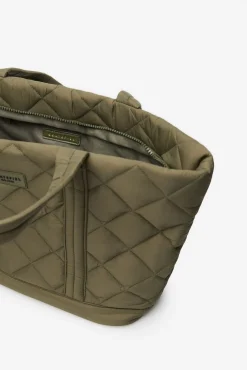 Cortefiel Malas-logo de nylon para compras gr Verde