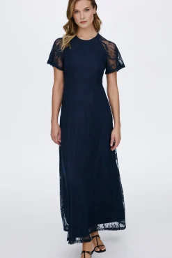 Vila Vestidos-Long party dress Azul