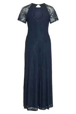 Vila Vestidos-Long party dress Azul
