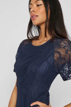 Vila Vestidos-Long party dress Azul