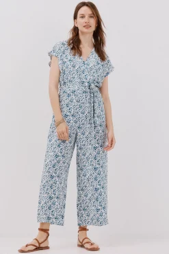 Cortefiel Macacões|Vestidos-Macacão cruzado estampado Multicolorido