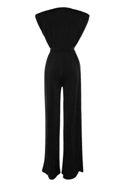 Trendyol Macacões|Vestidos-Macacão de malha preto