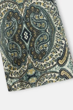 Silbon Vestidos-Macacão de veludo cotelê com estampado de caxemira Verde