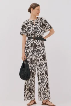 Cortefiel Macacões|Vestidos-Macacão estampado Impress&atilde;o