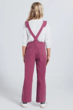 Springfield Kids Vestidos-Macacão longo com babados para meninas rosa