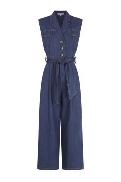 Pedro del Hierro Macacões-Macacão reto com detalhe de bolso Azul