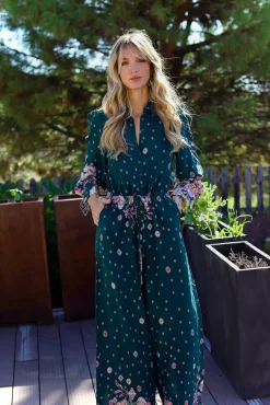 Jaase Vestidos-Macacão Rita com estampado Estella Azul