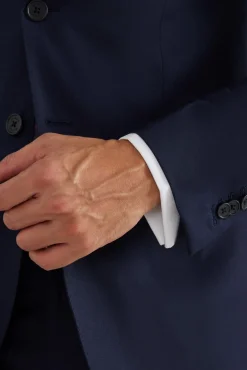 Silbon Blazers|Blazers-Macacão stretch natural Azul