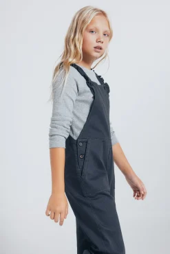 Springfield Kids Vestidos-Macacão xadrez feminino cinzento