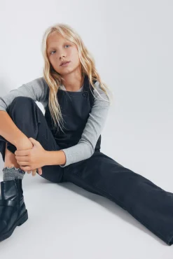 Springfield Kids Vestidos-Macacão xadrez feminino cinzento