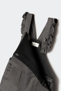 Springfield Kids Vestidos-Macacão xadrez feminino cinzento