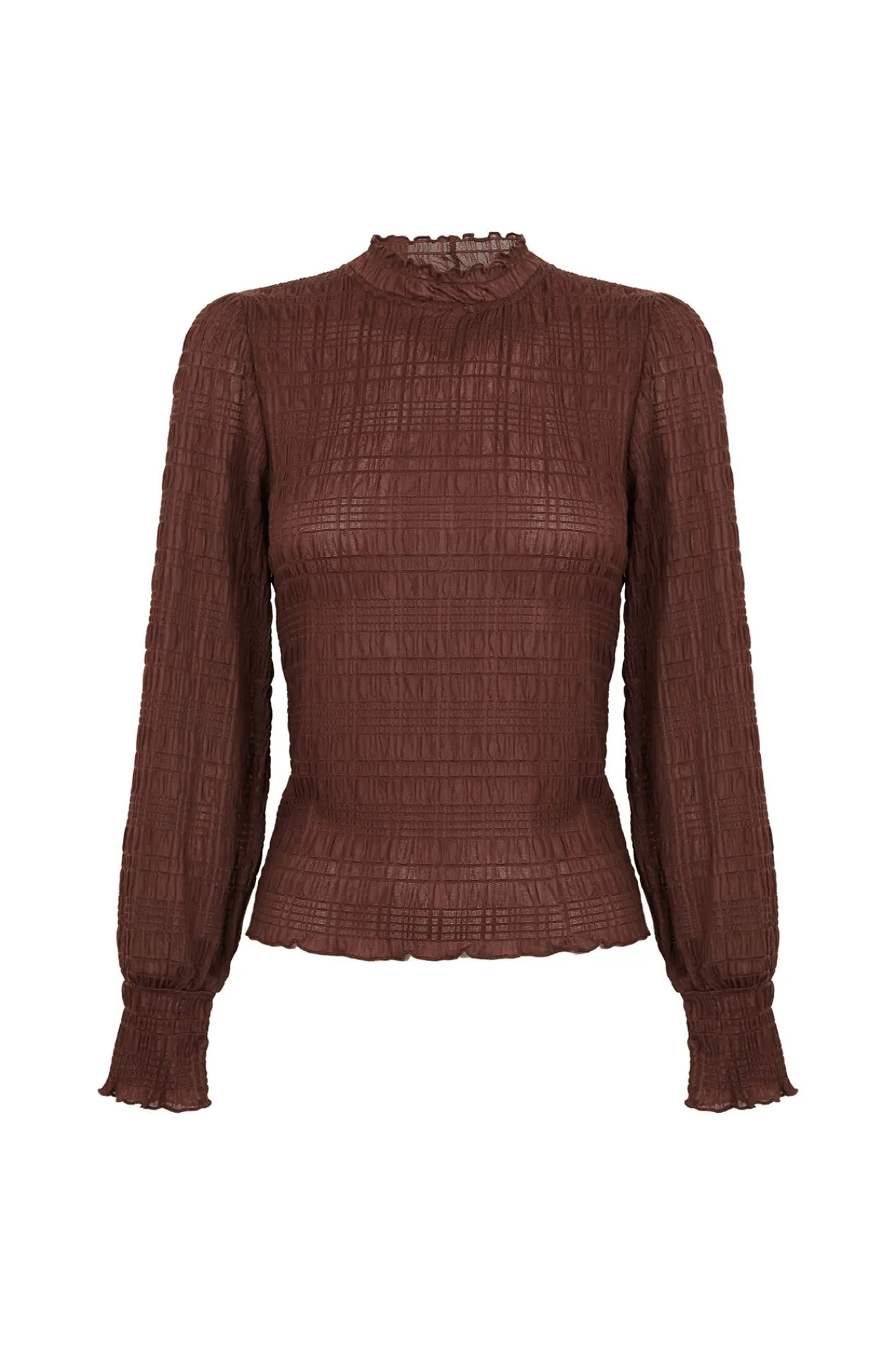 Hoss Intropia T-Shirts-Mafalda. Top franzido Castanho