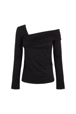 Hoss Intropia T-Shirts-Magnolia. Top decote assimétrico Preto