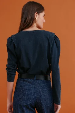 Hoss Intropia T-Shirts-Maialen. T-shirt com efeito lavado Cinzento