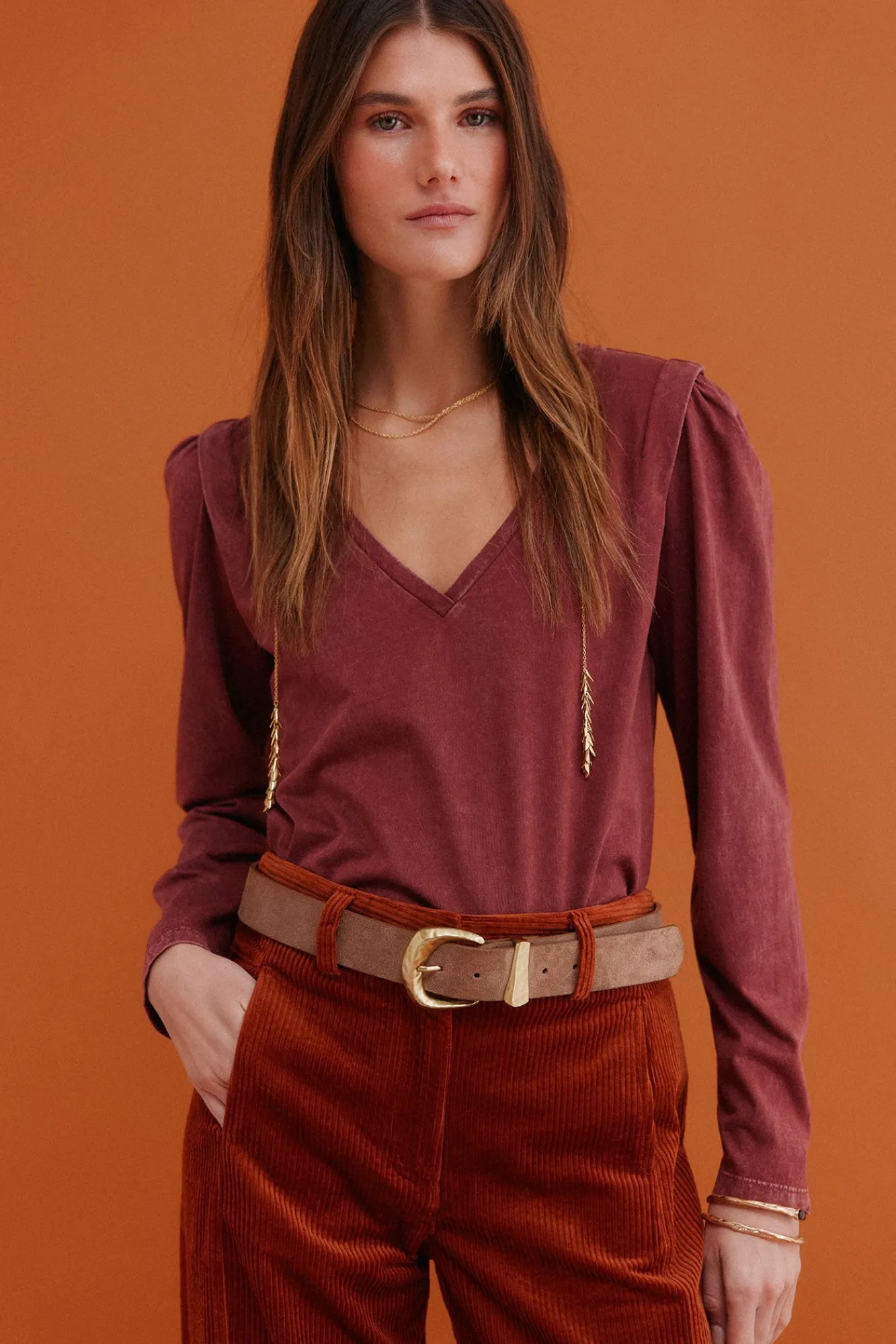 Hoss Intropia T-Shirts-Maialen. T-shirt com efeito lavado Granada