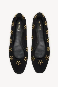 Hoss Intropia Sabrinas|Calçado De Couro-Maitane. Bailarinas de croute com tachas Preto